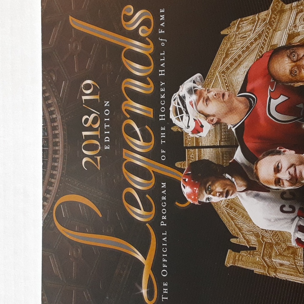 HHOF Legends 2018/19 Edition Hockey Program